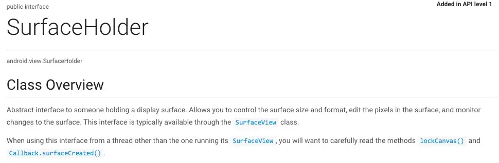 SurfaceHolder