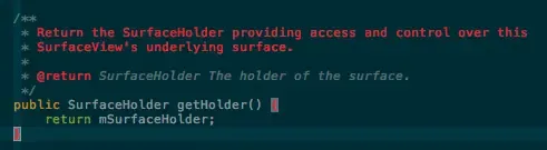 getHolder()