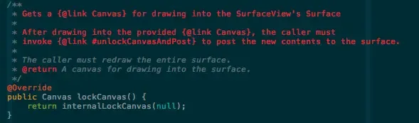 lockCanvas()