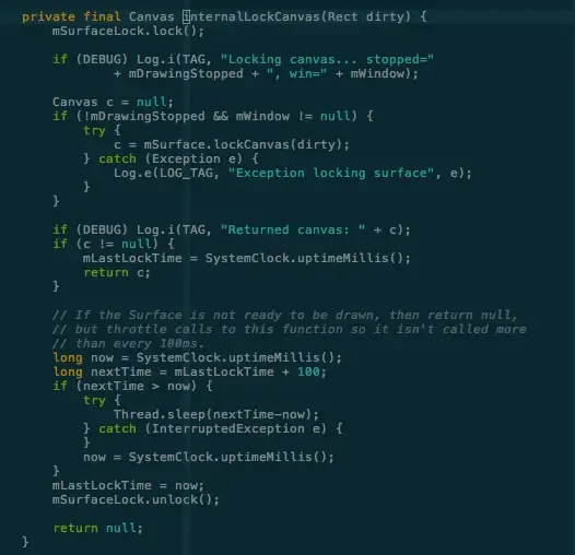 internalLockCanvas